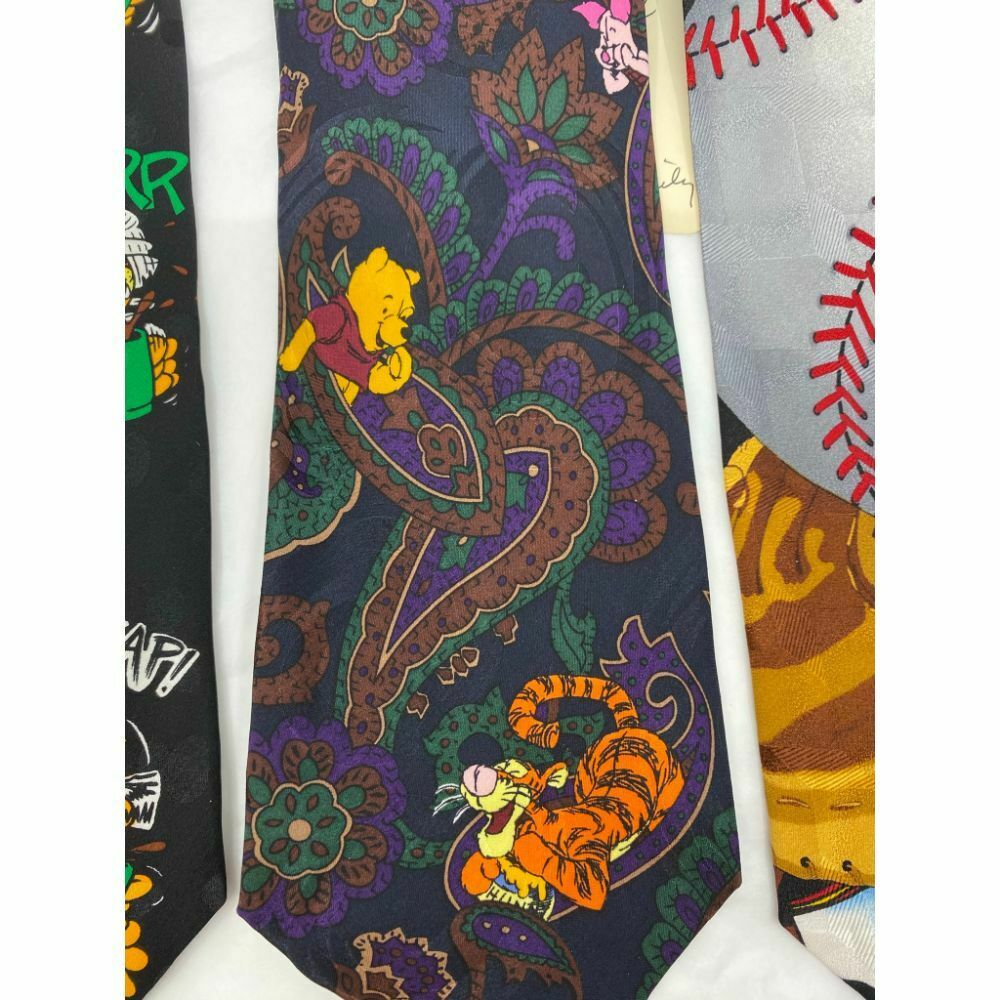 New Lot of 3 Neck tie Disney, Looney Tunes Black Yellow Green Total Msrp 75