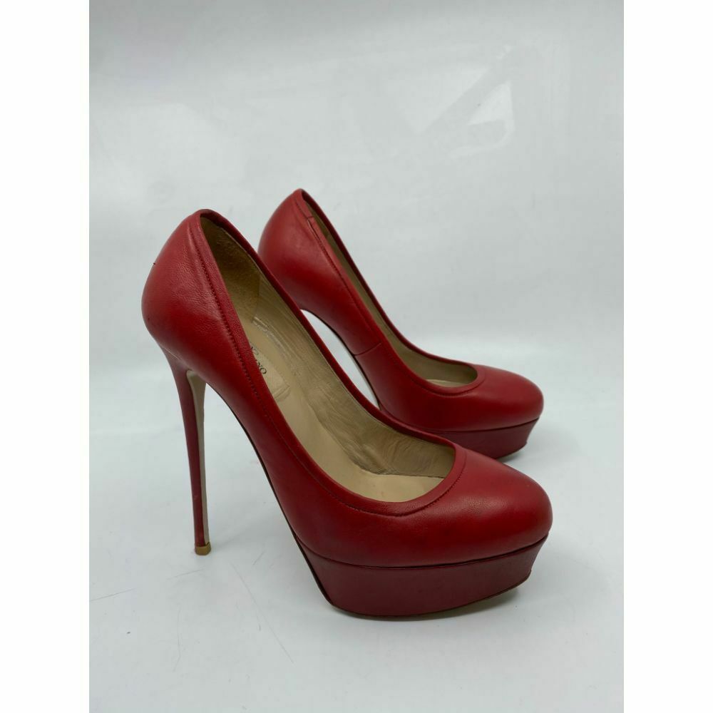 VALENTINO Red High Heels Size 37 Msrp 990 Made in Italy