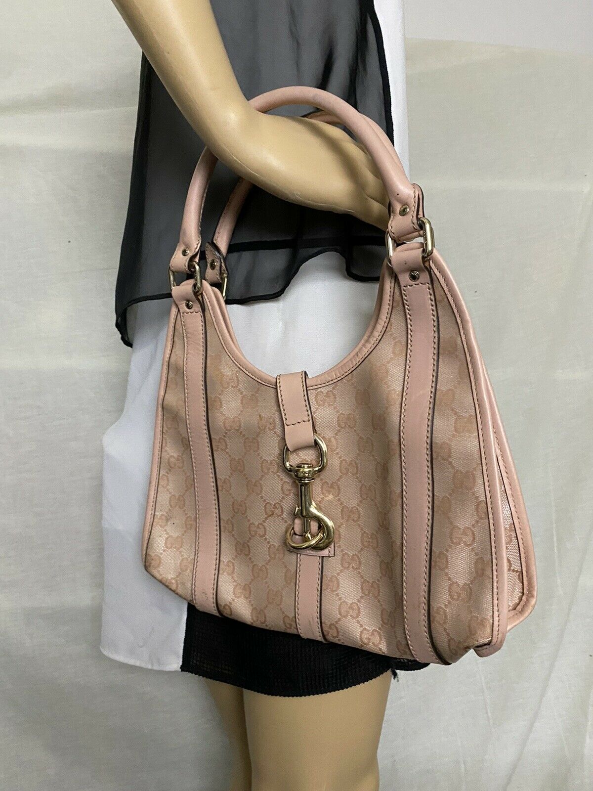 GUCCI Pink Jackie O hobo bag