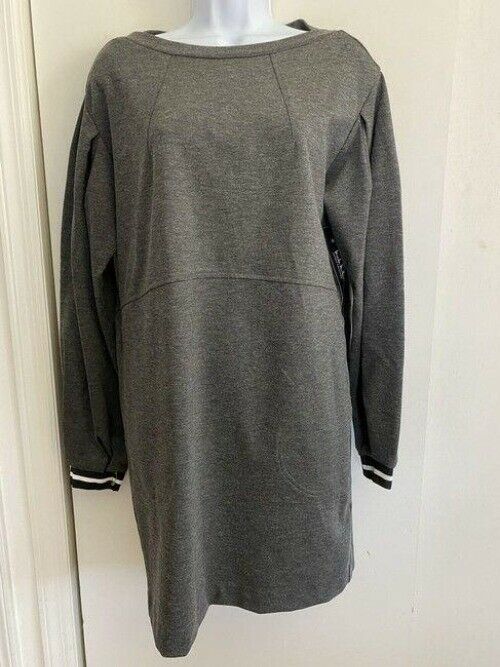 nicole miller grey new sweater small short casual dress