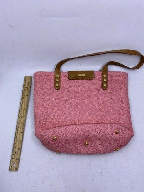 Eric Javits Shopper Pinkgreen Weave Shoulder Bag