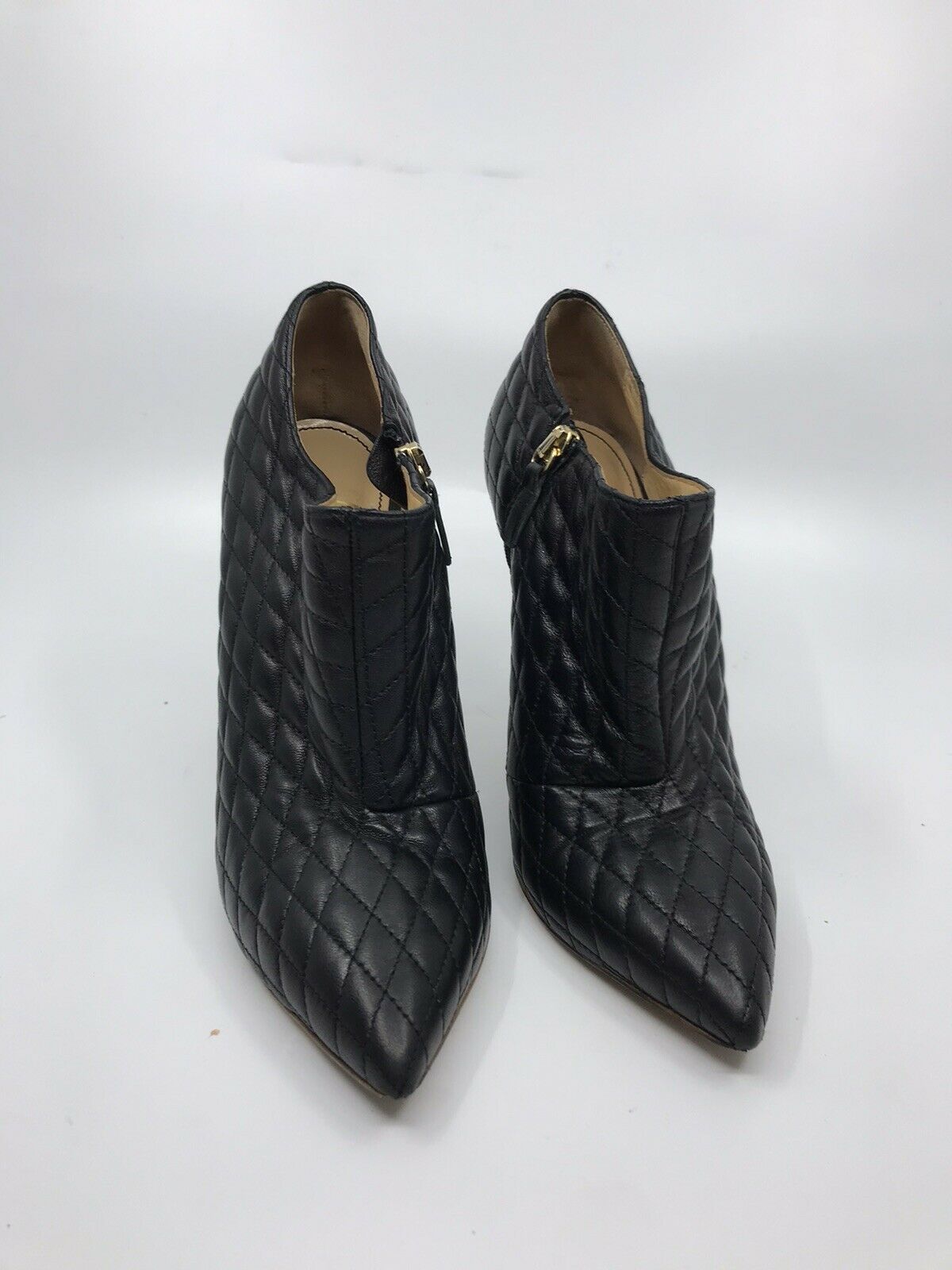 JEROME C ROUSSEAU Black Leather Quilted High Heel Boots 37
