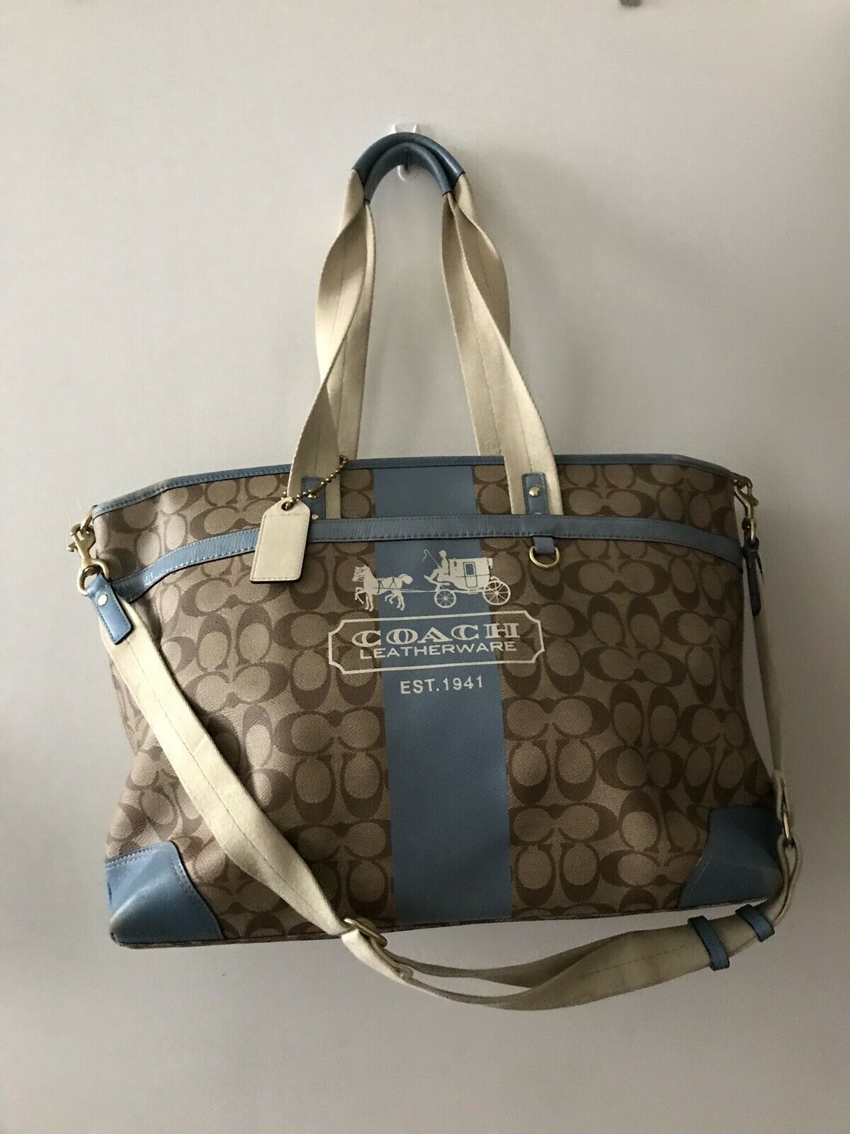 COACH XL Weekend/ Diaper Coated Canvas Bag