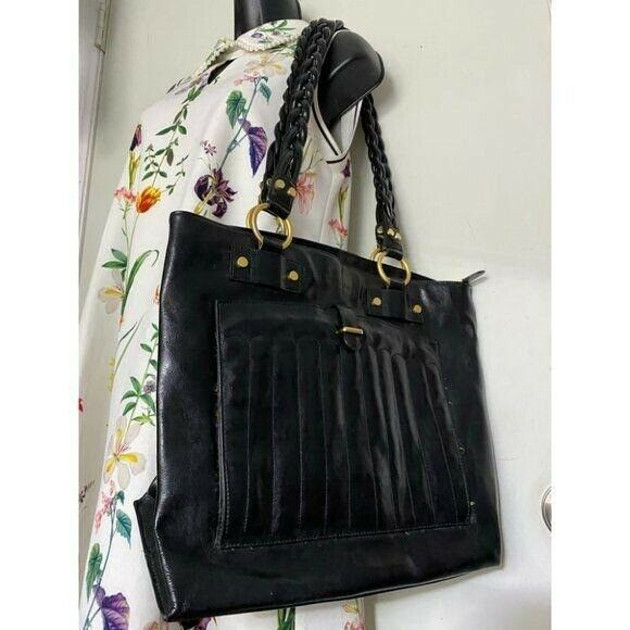 Cleo & Patek Black Leather Shoulder Bag