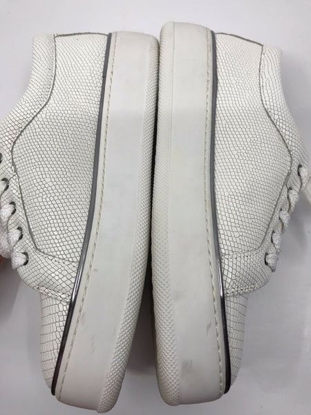 MAX MARA White Python  Leather Sneakers Sz 6.5