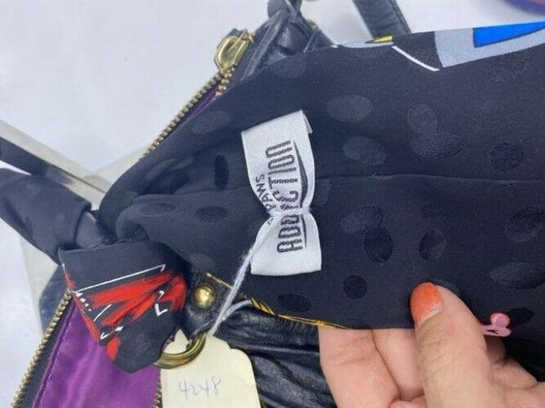 coach w w detachable specialty tie accent black shoulder bag