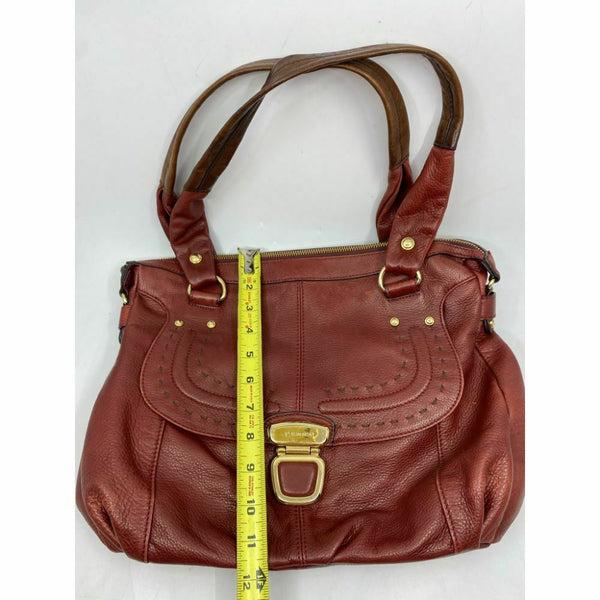 B. makowsky Brown Leather Shoulder Bag