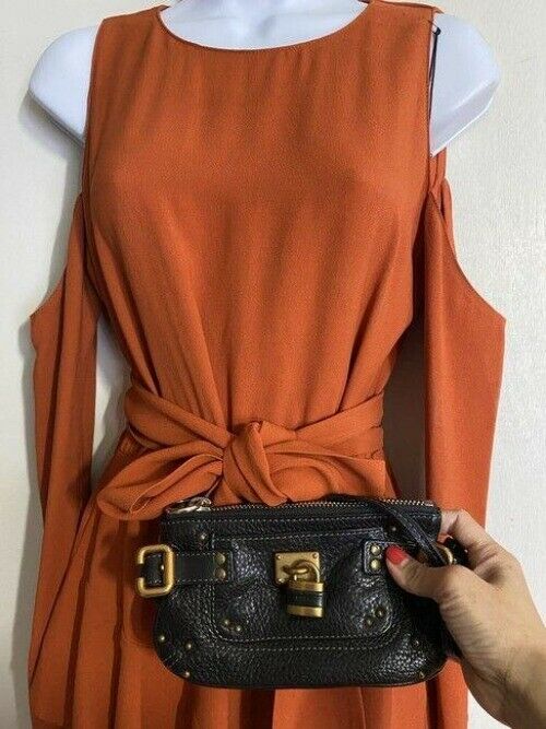 chloe mini purse made in italy black leather clutch
