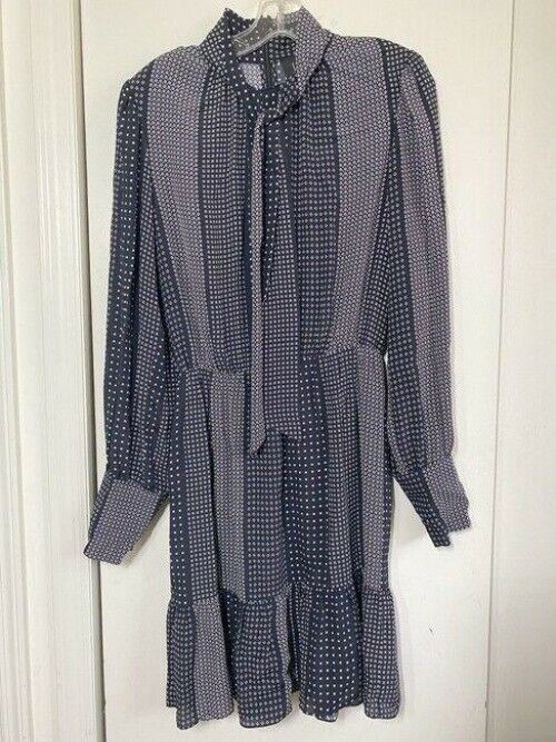 nicole miller navy white new foulard msrp