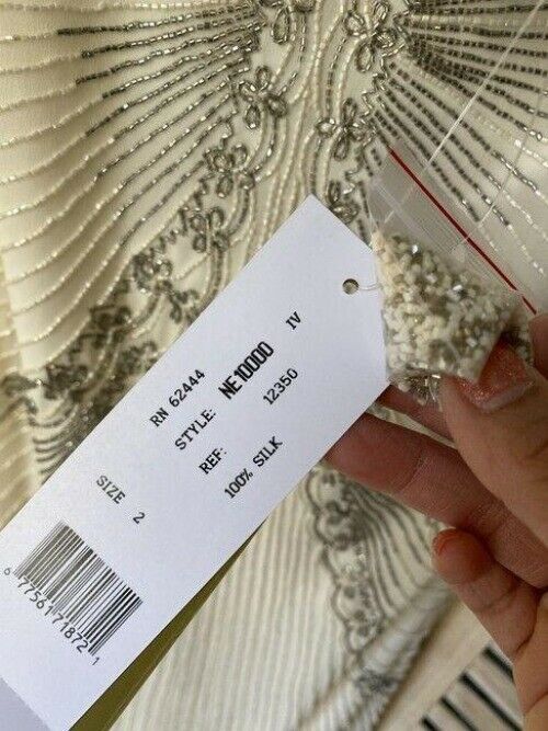 Nicole Miller Ivory Beaded Bridal Gown Msrp
