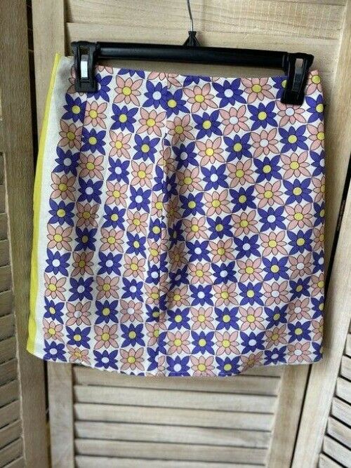 Nicole Miller multicolor floral linen skirt and set msrp blouse