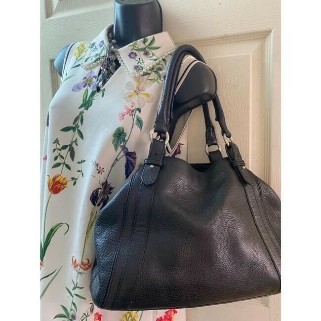 cole haan women s black leather shoulder bag