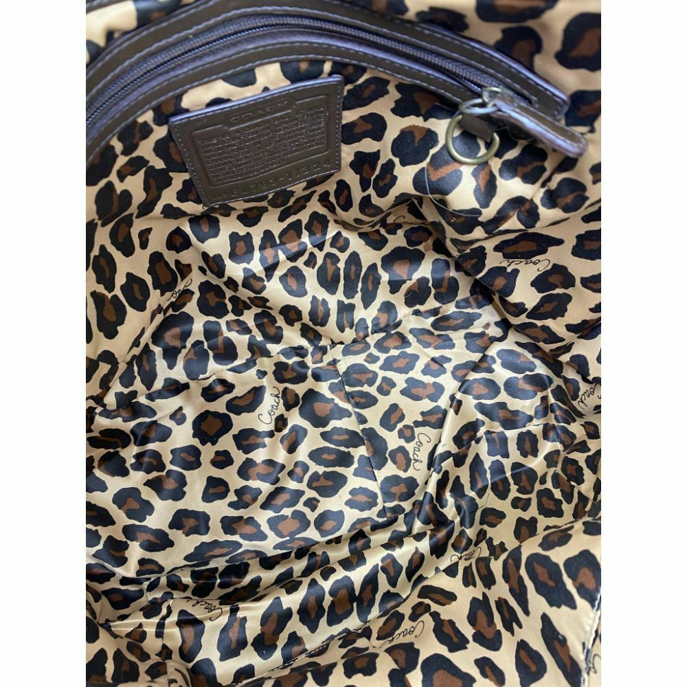 COACH Animal Embossed Leather Brown Shoulder Bag Amazing!