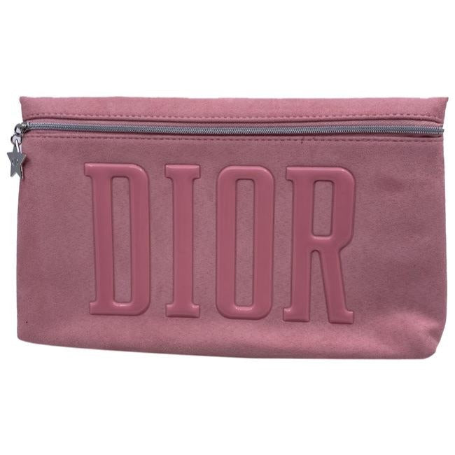 Dior Pink Pouch Suede Cosmetic Bag