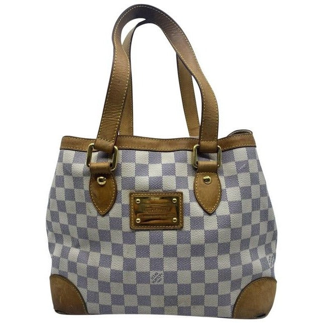 Louis Vuitton Hampstead Vintage Cream Damier Azur Canvas Shoulder Bag