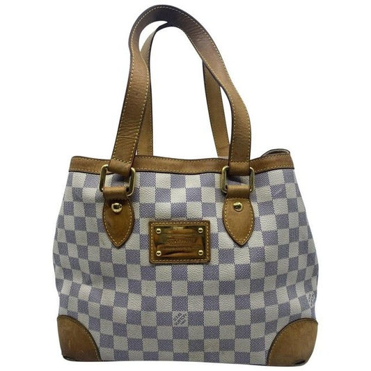 Louis Vuitton Hampstead Vintage Cream Damier Azur Canvas Shoulder Bag