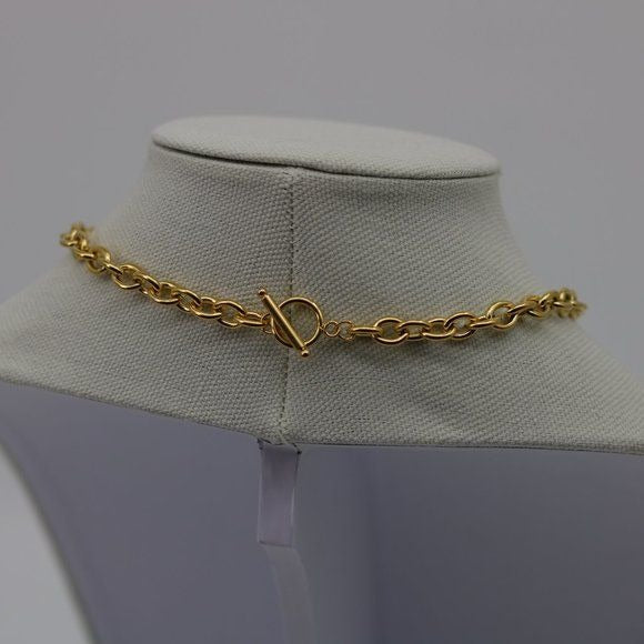 Louis Vuitton Gold Padlock & Key with Second-hand Necklace