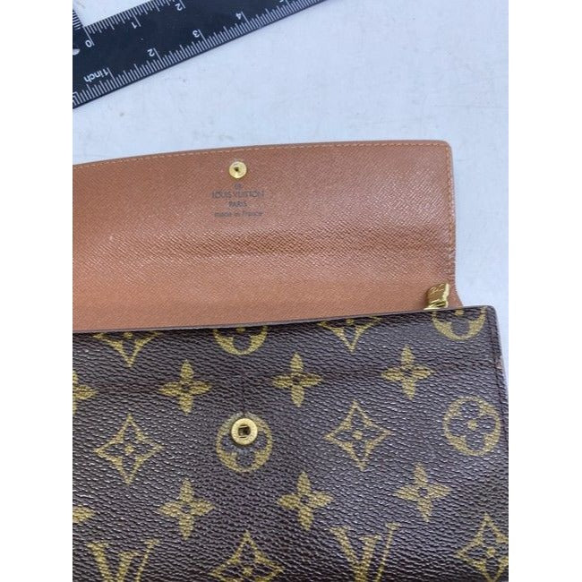 Louis Vuitton Brown Sarah Monogram Vintage Wallet