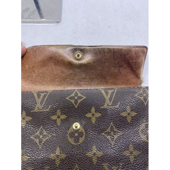 Louis Vuitton Brown Sarah De Large Canvas Travel M10988 Wallet