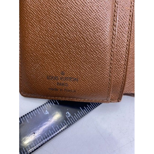 Louis Vuitton Brown Vintage Monogram Kisslock Mi0090 Wallet