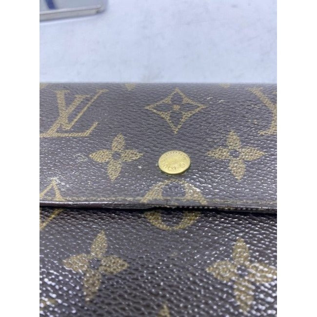 Louis Vuitton Brown Sarah De Large Canvas Travel M10988 Wallet