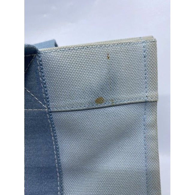 Hermes Deauville Toile Plage Mm Blue Cotton Tote