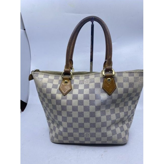 Louis Vuitton Saleya Vintage Crean Damier Azur Canvas Shoulder Bag