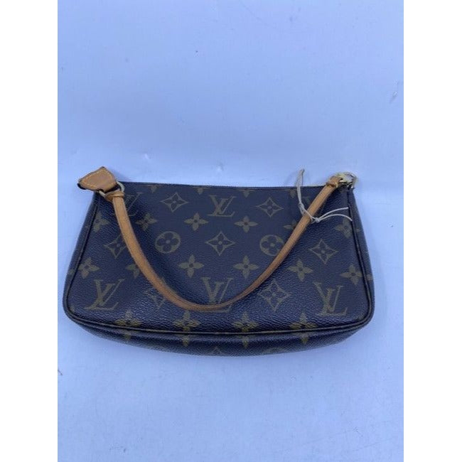 Louis Vuitton Pochette Accessoires Vintage Brown Monogram Canvas Tote