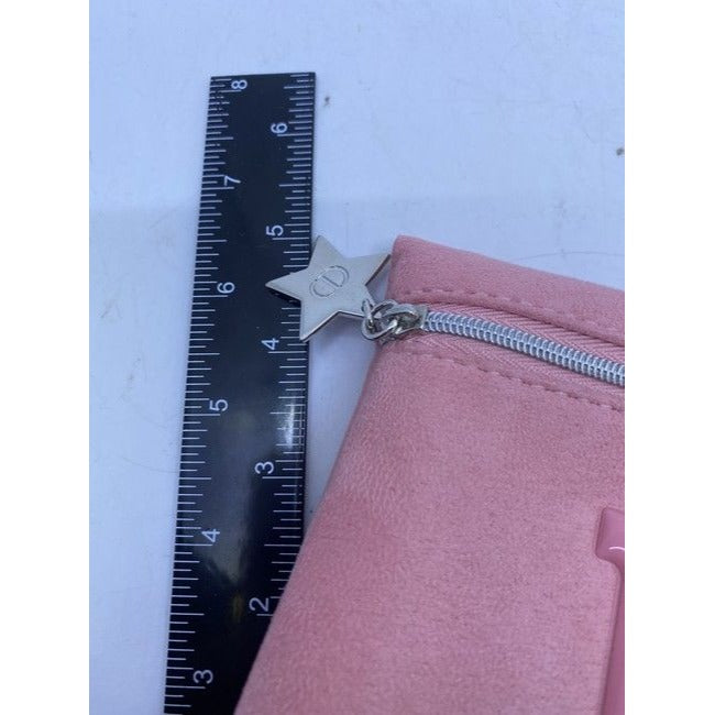 Dior Pink Pouch Suede Cosmetic Bag