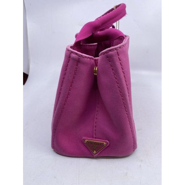 Prada Shopping Tote Canapa Logo Fuxia Shoulder Bag